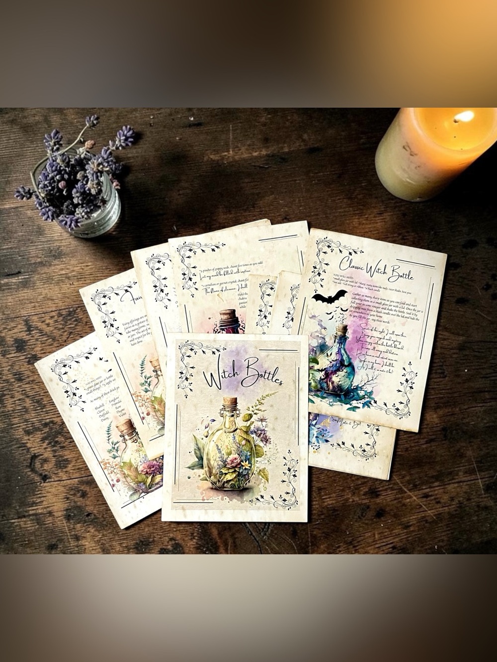 Witch Bottle Grimoire Pages